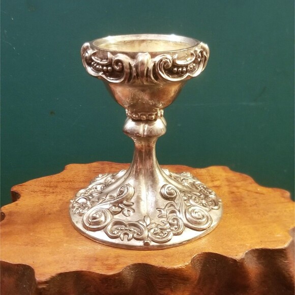 Vintage Godinger Silver Art Co. Ornate Candlestick 3.35" x 3.35" Diameter - Picture 1 of 5